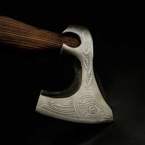 Hot Selling THEWIZ CRAFTS High Carbon Steel Hatchet Premium Industrial Grade Tomahawks Outdoor Wood <b>Handle</b> 3-Year Warranty Fine - Product Image 6