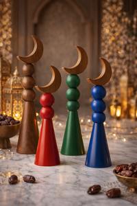 Decoración de luna creciente de lujo para Ramadán, centro de mesa islámico de lujo, decoración para el hogar de Oriente Medio - Product Image 4