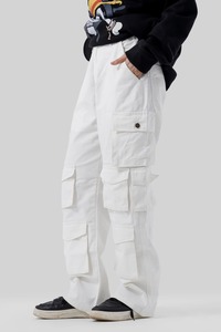 Jeans en denim tissé pour un confort quotidien - Coupe décontractée à jambe large, écologique et mi-lourds, pantalon de mode toutes saisons (hiver/printemps/été) - Product Image 6