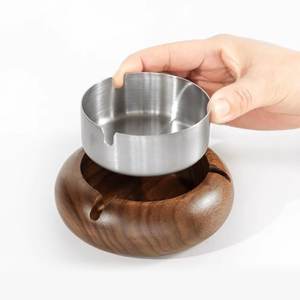 Nouvel Cendrier de Bureau Moderne de Luxe en Bois – Sans Fumée, Taille et Design Personnalisables, Bois Naturel pour la Maison et la Voiture, Cigare, Cigarette - Product Image 3