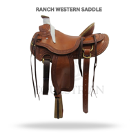 Selle de ranch western, équipement d'équitation