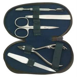 Classic Stainless Steel Nail <b>Kit</b> with Clipper Scissor File in Portable Case for <b>Manicure</b> Adult Use - Product Image 3