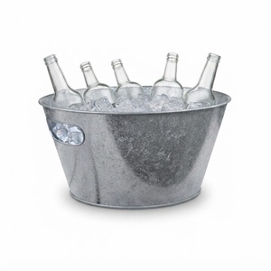 Seau à Boissons Galvanisé à Prix de Gros, Grand Bac à Glace Métallique pour Fêtes en Extérieur, Refroidisseur de Boissons et Événements Hôteliers/Bar - Product Image 1