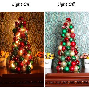 Decorazioni Natalizie a Sfera LED da 16 Pollici con Luci Rosse, Dorate e Verdi per Interni, Caminetto e Feste - Product Image 3