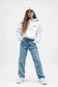 ONETEN APPARELS Ensemble survêtement femme bleu marine, sweat à capuche court et pantalon de jogging large, manches longues, imprimé, streetwear, coupe ample, automne - Product Image 1