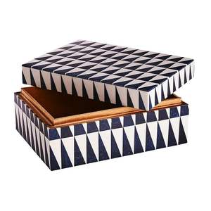 Hot selling <b>brown</b> marble resin <b>storage</b> <b>box</b> with lid decorative organizer <b>box</b> multipurpose <b>storage</b> container luxury modern home - Product Image 6