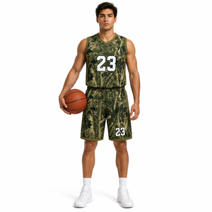 Ensemble de maillots de basket-ball personnalisés OEM avec nom d'équipe, logo et numéro personnalisés, tissu en maille respirant à séchage rapide, kit sportif - Product Image 2