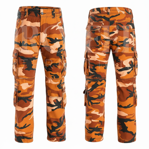 Outdoor Casual All Over Printed Pattern Sublimation Camouflage Cargo <b>Pants</b> <b>Men</b> Cotton Blend Multi Pocket Work OEM Trousers - Product Image 4