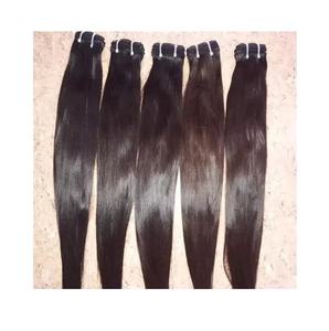 100% cabello virgen brasileño e indio templo Remy 100% paquete humano crudo sin procesar 30 pulgadas estilo ondulado rizado trama de un donante - Product Image 1