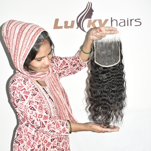 Extensiones de Cabello Humano Remy Ondulado 100% Natural Color Negro con Cutícula Alineada, Doble Trama Brasileña, Tejido Indio de Templo - Product Image 6