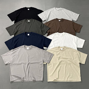High Quality 100% Cotton <b>Box</b> Fit T Shirt 300gsm 260gsm Men's Casual Oversized Boxy Tee 100% Cotton Tshirt Blank Custom Tshirt - Product Image 2
