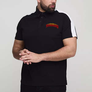 High Quality Customizable Hip Hop Style Men Quarter Zipper <b>Pocket</b> 100% Cotton Loose Fit Printed Design <b>polo</b> <b>shirt</b> - Product Image 1