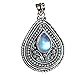 Handmade <b>Rainbow</b> Moonstone Water Drop Bezel Setting Pendant 925 Sterling Silver Bohemian Style Jewelry for Women Anniversary - Product Image 5