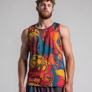 High Quality Football Sublimation Vest Singlet Men V-Neck Printed Sportswear Tank Tops Football Training Sublimated Singlet Tops - Product Image 6