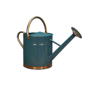 Arrosoir en métal vert foncé, robuste et rond, résistant à la rouille, pour jardin, plantes et fleurs – Produits en promotion - Product Image 1