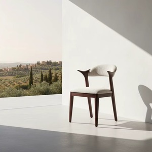 Chaise de salle à manger Dero Outdoor en teck massif, style mid-century modern, pour l'intérieur et l'extérieur. - Product Image 1