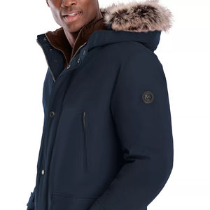 Parka d'hiver pour homme de haute qualité avec capuche en fourrure, style parka, grande taille, en duvet d'oie, veste longue pour homme, vêtements d'extérieur - Product Image 3
