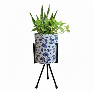 Support de fleurs d'intérieur moderne de luxe en métal, imprimé émaillé, revêtement poudré, écologique, pour plantes de jardin et fleurs de sol à domicile - Product Image 1