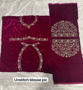 Ensemble Lehenga Choli de mariage indien traditionnel pour femme, avec broderie en velours, longueur au sol, avec dupatta - Product Image 6