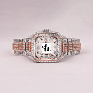 Reloj Mecánico de Diamantes Moissanite VVS Personalizado en Oro Blanco de Primera Calidad, Certificado, para Hombre - Product Image 1