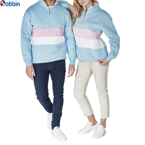 Sudaderas Unisex de Felpa Francesa 100% Algodón con Cierre de Cremallera de 1/4, Sudadera Oversize con Bloques de Color, Sudadera Casual con Cremallera de 1/4 - Product Image 2