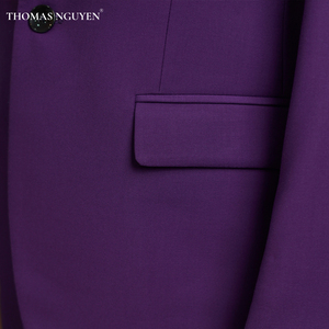 Traje de Dos Piezas a Medida para Hombre en Morado de Ensueño - Colección Premium de Colores Naturales |   Chaqueta y Pantalones de Diseñador de Lujo - Product Image 5