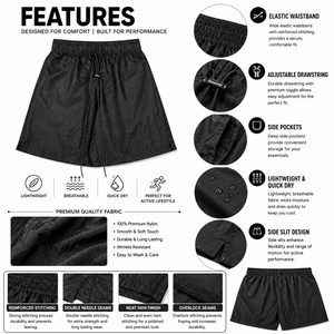 Wholesale <b>Lightweight</b> Oxford Waterproof Breathable Windbreaker <b>Cargo</b> <b>Shorts</b> Casual Sports Nylon Men Summer Knee Length - Product Image 6
