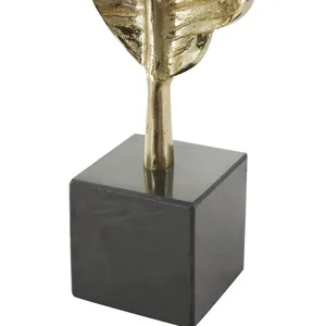 Contemporary Aluminum Leaf Sculpture Handmade Eco-Friendly Art Decor for Living Room Tabletop Display Diwali & Birthday - Product Image 4