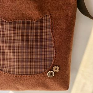 Korean Retro <strong>Cat</strong> Embroidery Bag Women 2026 New Large Capacity Commute Shoulder Crossbody <strong>Handbag</strong> Casual - Product Image 3