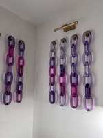 Chaînes en résine rustiques sur mesure, maillons transparents multicolores, design moderne fait main, décoration d'intérieur, disponible en gros