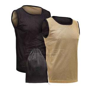 Chalecos de entrenamiento de fútbol profesionales con material de malla transpirable para entrenamiento de equipos y práctica de partidos. - Product Image 4