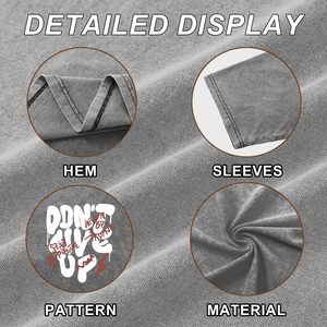 Summer T-<b>Shirts</b> Graphic Tees Streetwear T-<b>shirts</b> Vintage Unisex 100% Cotton Acid Washed Oversized Loose Fit Print Clothes Tops - Product Image 6