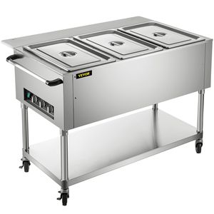 Scaldabagno elettrico commerciale professionale tavolo a vapore 3 pentole gamma di Catering da 0 100 gradi C ristoranti di ristorazione ristoranti - Product Image 1