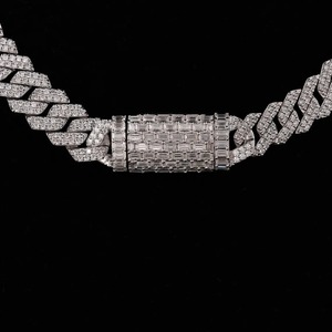 Cadena Cubana de Moissanita de Calidad de Exportación, Chapada en Oro de 18K, Personalizada, OEM ODM, Joyería al por Mayor Disponible para la Venta - Product Image 2