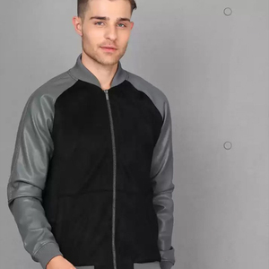Veste universitaire unisexe en jean vintage pour l'automne/hiver, design patchwork, tissu épais, streetwear étudiant - Product Image 6