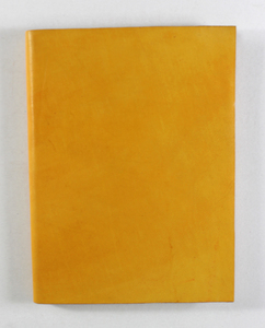 Cuaderno de tapa dura de cuero amarillo Camelon Exports con diseño floral en relieve, 48 hojas, origen Rajasthan, promocional - Product Image 3