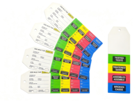 Étiquette de signalisation multi-étapes rectangulaire en PVC autocollante, étiquette de sécurité découpée double face, imprimée en couleur, emballage