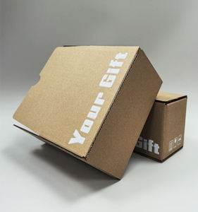 Boîte d'expédition écologique personnalisée avec logo, en carton kraft portable, en papier ondulé - Product Image 4