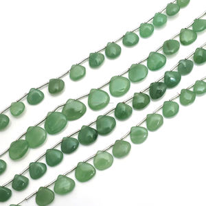 Cuentas de Cuarzo Verde Natural Hechas a Mano al por Mayor, en Forma de Corazón, Lisas, para Joyería, Fabricación de Pulseras, Collares y Pendientes - Product Image 2