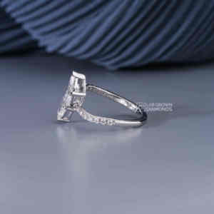 Anillo de Diamantes Cultivados en Laboratorio con Corte Marquesa y Redondo, Plata de Ley S925, Chapado en Oro Amarillo, Lujoso, 16 Piezas, 1.75 Quilates, Claridad EF - Product Image 5