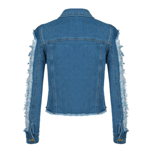 Veste en jean pour femme de qualité supérieure, style Y2K, chic, oversize, courte, vintage, légère, respirante, écologique, broderie 3D - Product Image 4