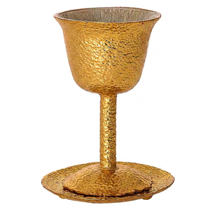 Verres à vin en laiton plaqué or de haute qualité, écologiques, durables, personnalisables, style vintage, élégants, vaisselle de table, mariage - Product Image 4