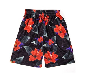 High Quality Wholesale <b>Mens</b> Mesh <b>Shorts</b> Summer Streetwear <b>Basketball</b> Workout Custom Printed Floral Mesh <b>Shorts</b> - Product Image 2