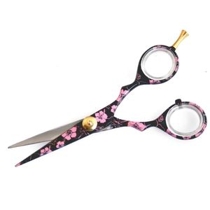 Tijeras de Peluquería de Acero Japonés con Diseño de Flor Rosa - Product Image 1