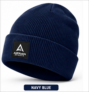 Gorro de Punto Acrílico Negro con Nervaduras, para Clima Frío, con Parche de Goma en Relieve, Unisex, para Adultos, para Actividades al Aire Libre - Product Image 4