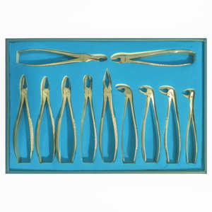 Juego de 10 Fórceps Dentales de Acero Inoxidable con Patrón Inglés para Extracción de Dientes, Fuente de Alimentación Manual - Instrumentos Quirúrgicos de Primera Calidad - Product Image 3