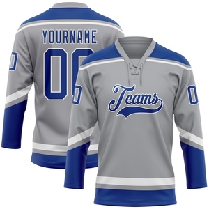 Maillot de hockey personnalisé gris et blanc OMMIZ INDUSTRY, le plus vendu en gros - Product Image 1