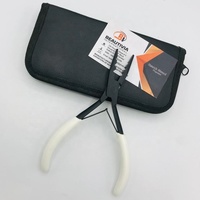 Pince à trois trous en acier inoxydable avec micro-anneau et pince à nez noir avec kit de cuir