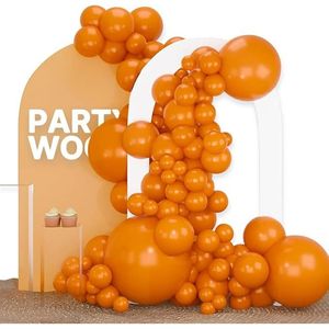 PartyWoo 100 Palloncini Arancione Bruciato Terracotta Ruggine Colori Autunnali Boho per Arco, Diverse Misure 36 18 12 10 5 Pollici - Product Image 1