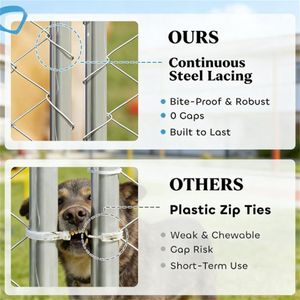 Nichoir et cage extérieurs argentés pour chiens et animaux de compagnie - Maisons et meubles pour animaux - Product Image 3